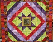 Queen Bed Quilt 92.5" x 94.5", Vibrant Quilt, Wedding Gift