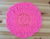 Large Neon Hot Pink  Doily