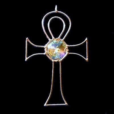 Bronze & Crystal Ahnk Sun Catcher
