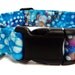 Blue Batik Dog Collar - 1"Wide - Medium & Large Sizes