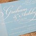Light Blue Bridal or Couples Shower Invitaitons