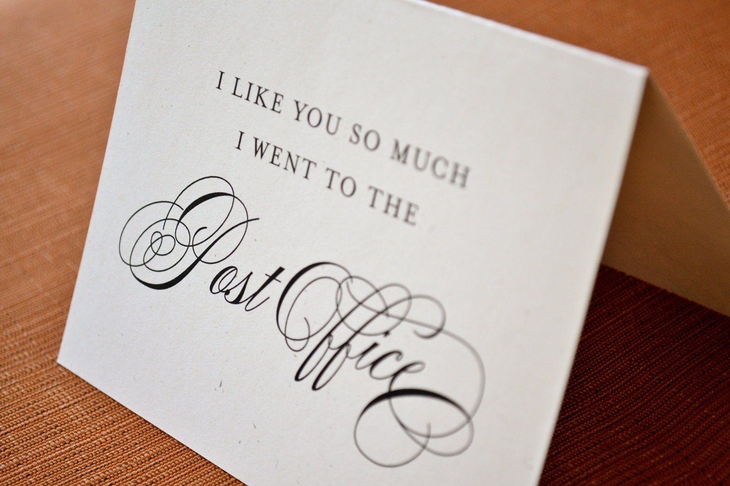 I like you so much I went to the post office - Folded Stationery - Set of 8