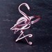 Wire Wrapped Pink Flamingo ring