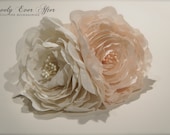 Alsace Handcrafted Ivory Pale Pink Bloom Flower Hair Clip
