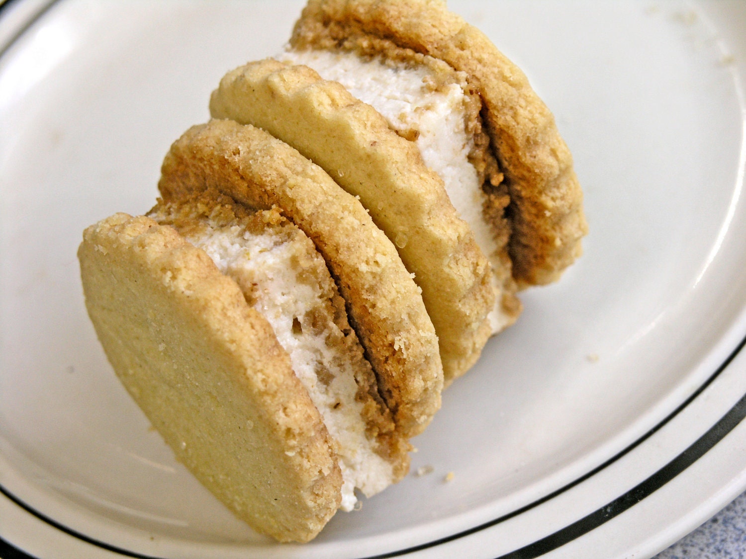 Buttery Shortbread Cheesecake Wookies Vegan Cookie Round