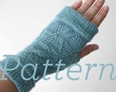 Knit Fingerless Gloves Pattern // Cuffed ZigZag Fingerless Mitts  - PATTERN ONLY - PDF