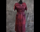 XXL Cocktail Dress, Special Occasion, XXL Red with Silver/sparkly Scarf Holder