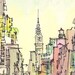 New York Sketch, Chrysler Building, New York City - 8x10 print from an original watercolor sketch