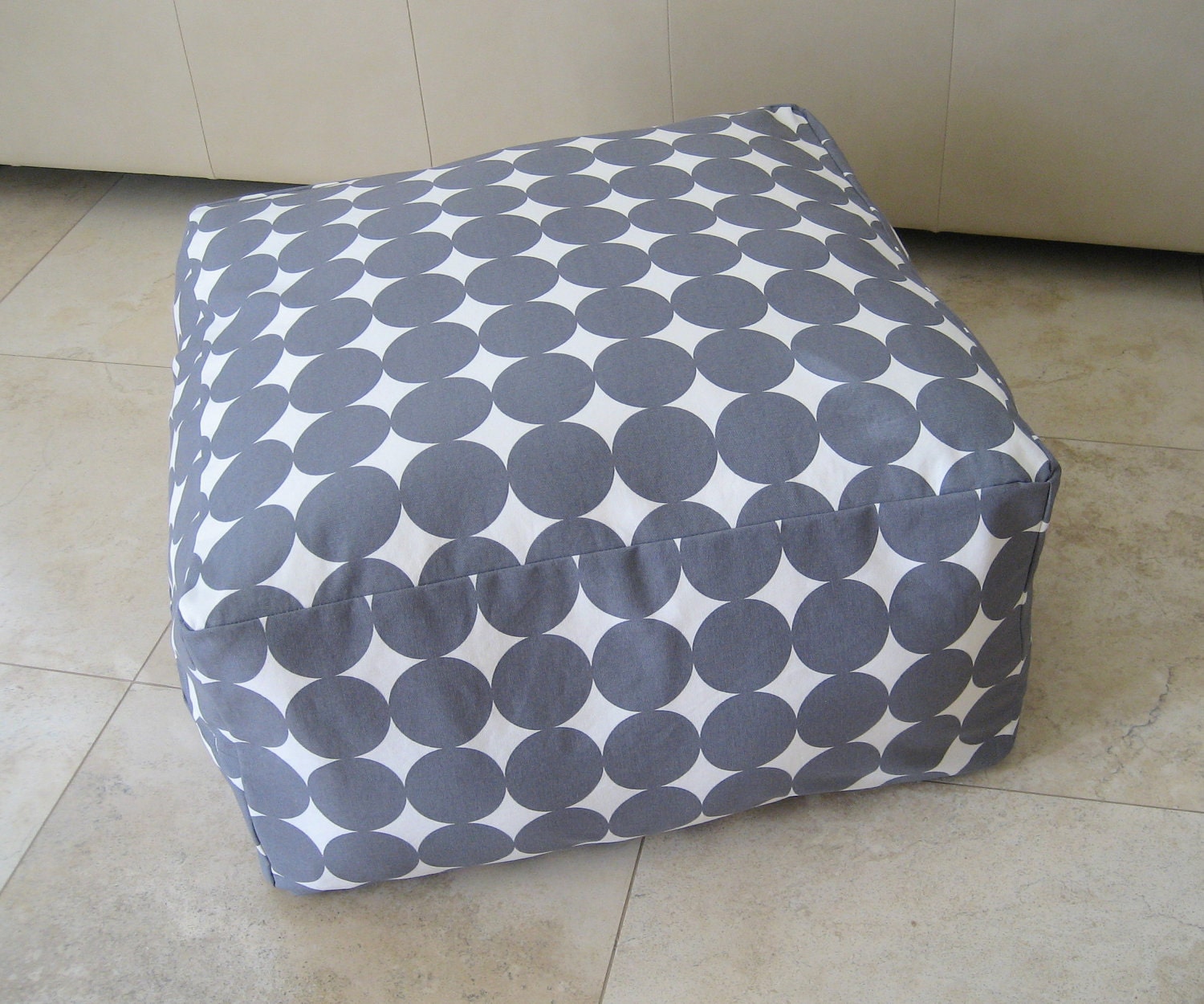 Square Pouf Floor Pillow Dwell Studio Dotscape Charcoal