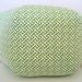 24" Ottoman Pouf Floor Pillow Waverly Cross Section Green