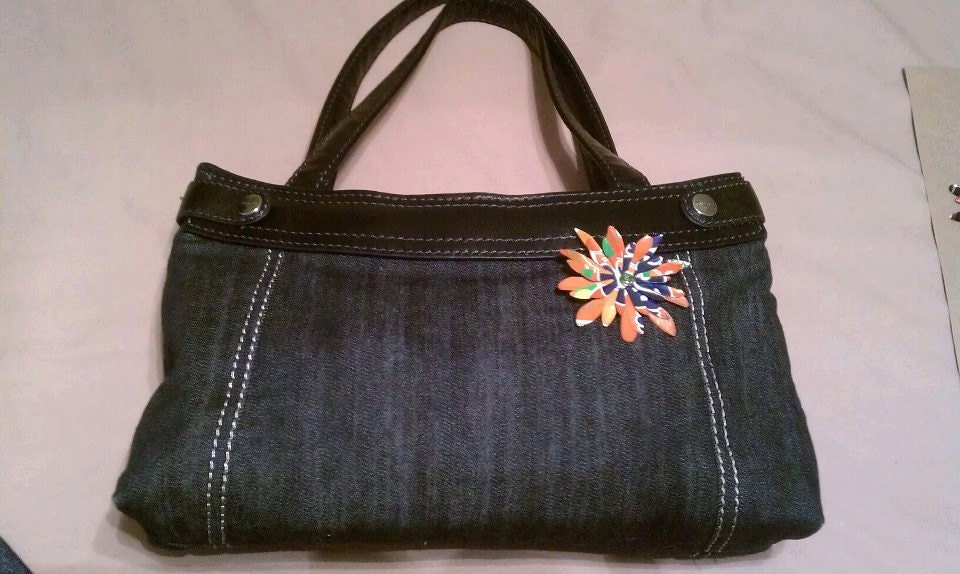 Upcycled Recycled Beverage Can Flower Pins or Hair Clip You Choose Your Accessory Style for Scrapbooking too