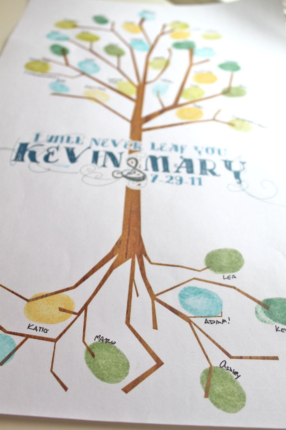 Guestbook Fingerprint Straight Branch Tree