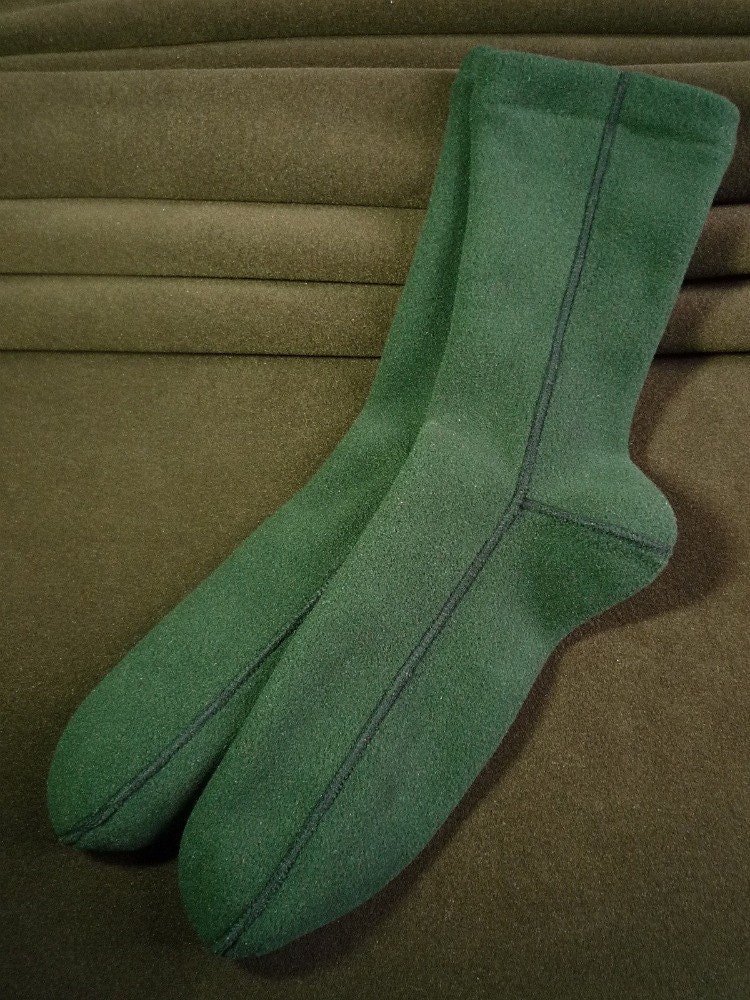 Polartec Fleece Size Medium Socks Forest Green Narrow Foot