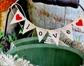 Classic Love Wedding Cake Topper Baker Banner in Lowercase Lettering