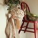 Burlap Christmas Stocking, cotton ruffles, custom, personalized