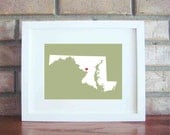 Customize Your Home Is Where The Heart Is - Maryland 8x10