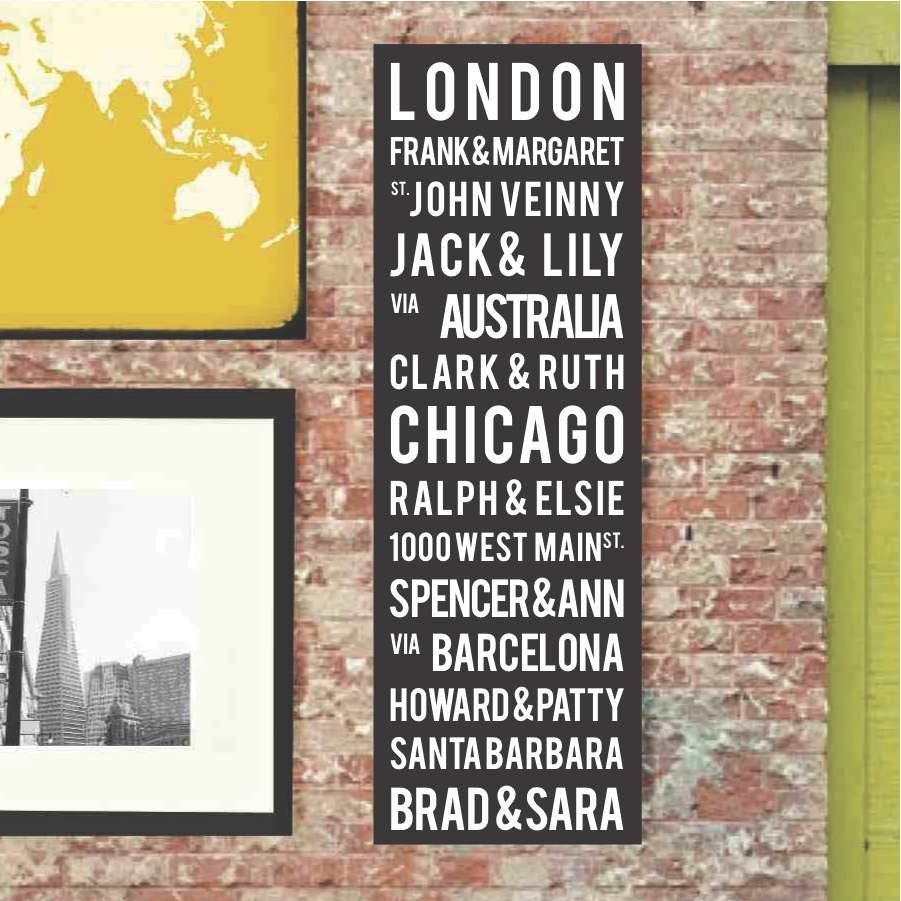 YOUR Family Tree Bus Scroll. Genealogy Tram Roll. Personalized for you. 12 x 36