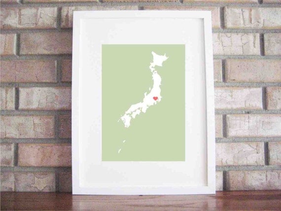 Customize Your Home Is Where The Heart Is - Japan 8x10