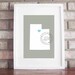 Custom Baby or Graduation Map and Stamp 5 x 7