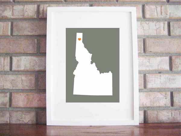 Customize Your Home Is Where The Heart Is - Idaho 8x10