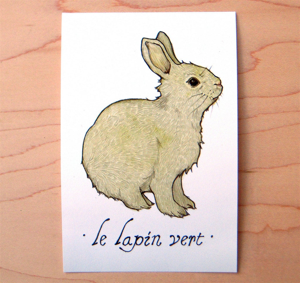 Le Lapin Vert - Mini Archival Print