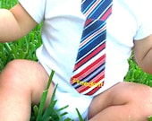 Personalized Embroidered Patriotic Little Man Onesie Tie Boy  Photo Prop newborn 0-3 / 3-6 / 6-9 / 12 / 24 months 4th of July Freedom