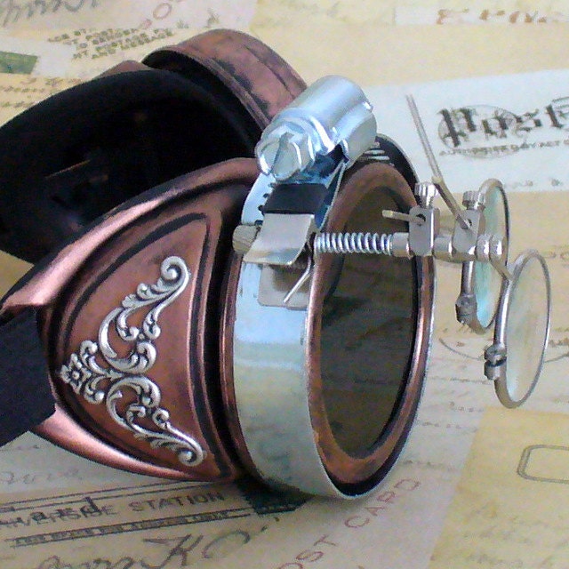 ARRIVAL of  the YEAR 1846 --  Victorian Steampunk goggles aviator victorian