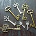 Wholesale Lot 8pcs Steampunk Victorian wholesale antique bronze skeleton key pendant charm necklace Alice in Wonderland 53 jewelry
