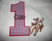 Custom boutique birthday t shirt boys cowboy western horse rodeo 1st 2nd first tshirt tee onesie