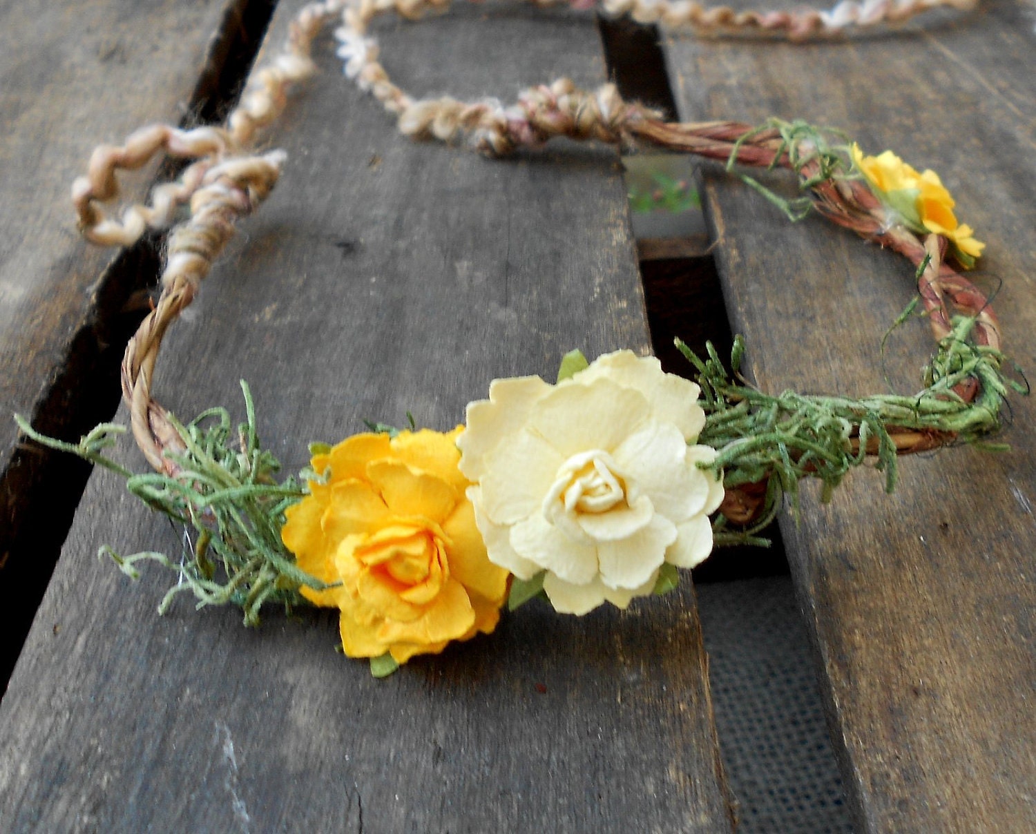 Yellow Newborn Flower Crown