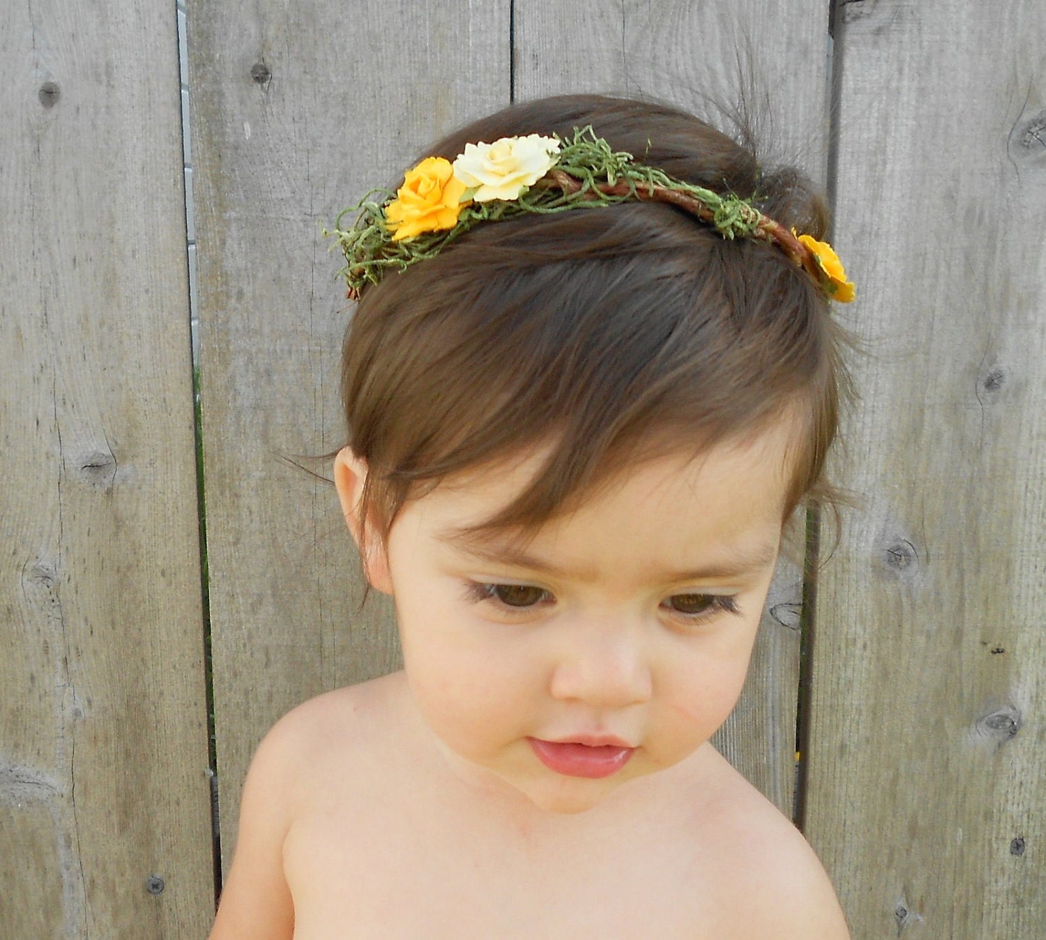 Yellow Newborn Flower Crown