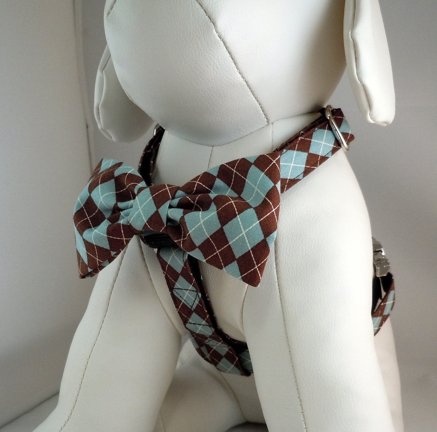 Dog Harness with Flower or Bow Tie Set - Traditional or Step-In - Pick Any Fabric in Shop