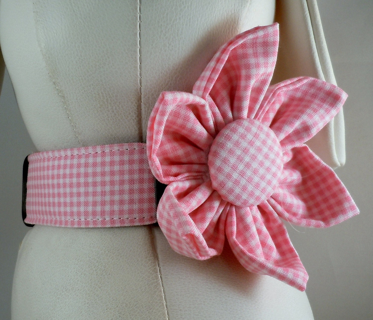 Dog Collar Set with Flower or Bow Tie  - Pick Any Fabric In Shop