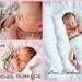 Photo birth announcement girl pink multiple photos