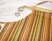 Burgandy Stripes Adult Apron