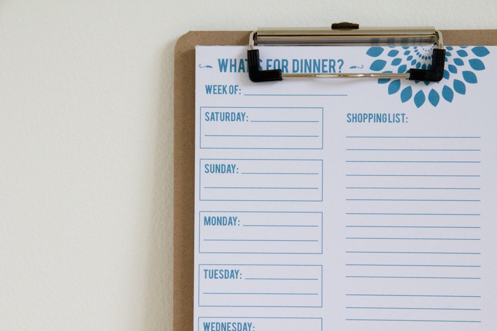 A5 Meal Planner Notepad - 50 pages