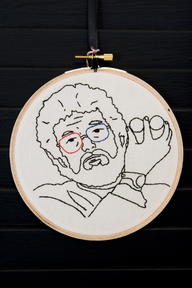 Dr Jacoby Twin Peaks Hand Embroidered Wall Art.