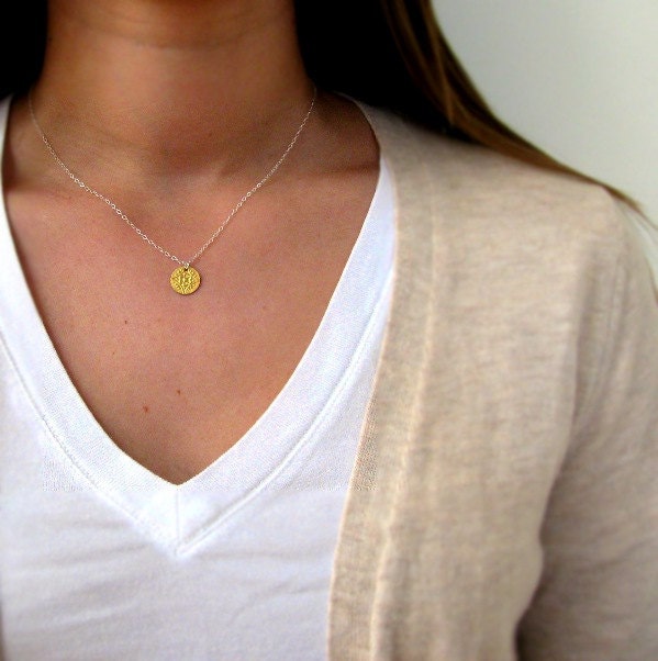 Simple Everyday Necklace - Gifts Under 25 - Stocking Stuffer - Flower Bloom Pendant - Sterling Silver Necklace - Short Layering Necklace