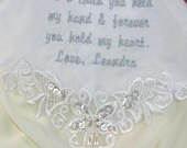 Mother of the Groom Wedding Handkerchief Embroidered Personalized Cotton 9201