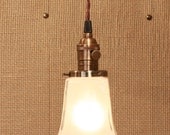 Pendant Lighting With Square Glass Shade with Soft Frosted Tint