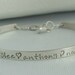 Personalized Bracelet - Cuff Bracelet - Mothers Bracelet - Cuff Bracelet with Chain and Clasp - Hand Stamped Sterling Silver Cuff Bracelet