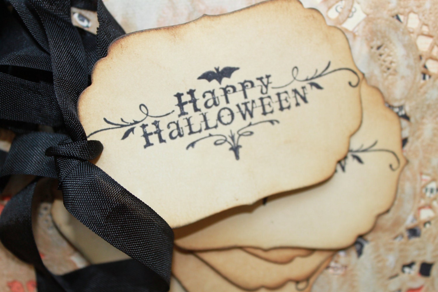 Happy Halloween...Grungy Primitive Gift Tags 6