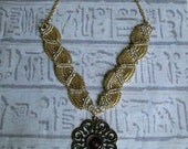 Egyptian Goddess Necklace. Egyptian revival jewelry.