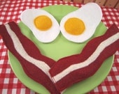 Felt Food Set:  Bacon and Eggs