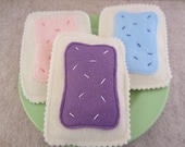 Felt Food Set of Three Pastel Toaster Pastries