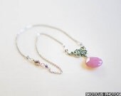Necklace, Pink Heart Chalcedony Pendant