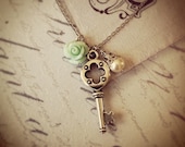 Garden Luxe Quatrefoil Key Necklace