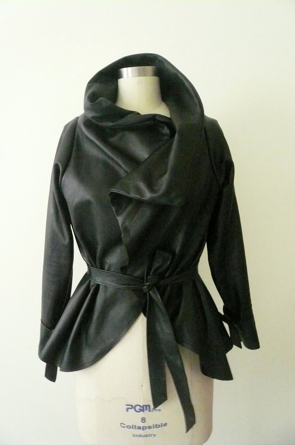 Maria Severyna Black lambskin Leather Jacket Steampunk