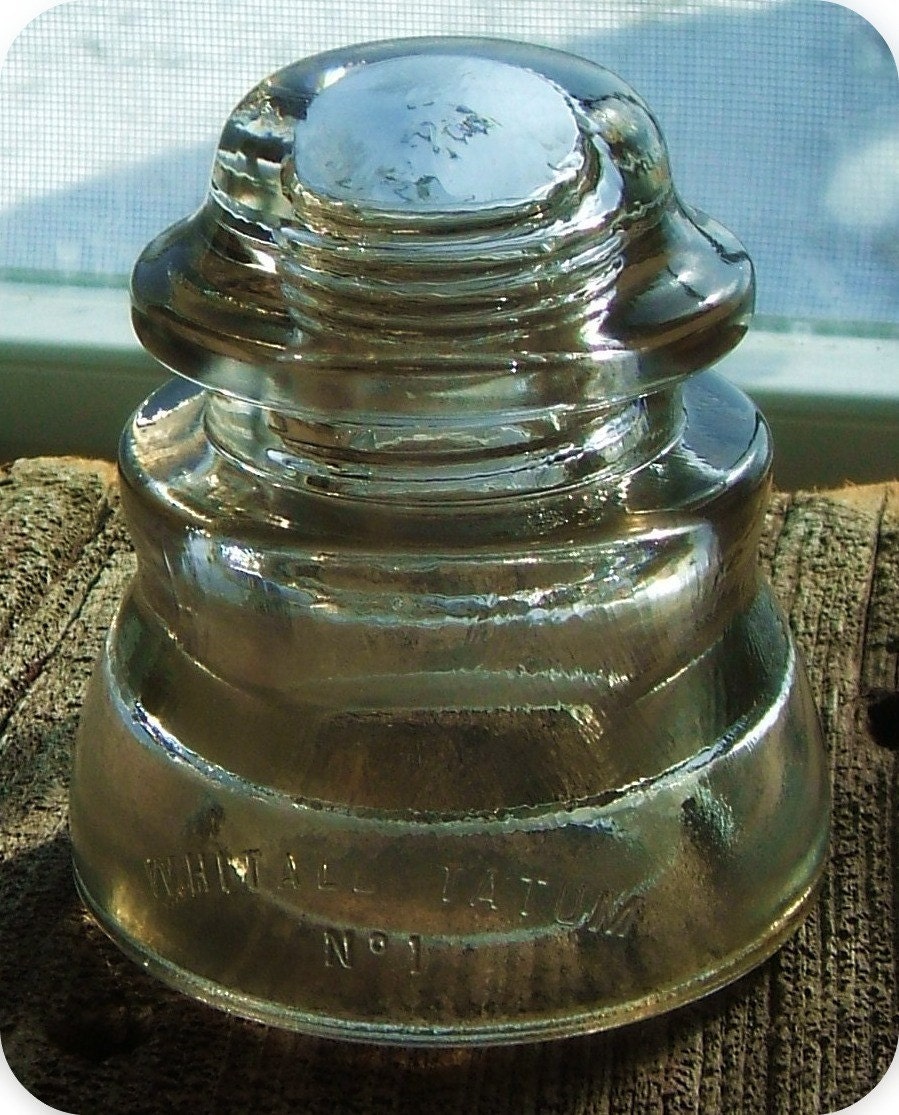 Vintage Whitall Tatum Glass Electrical Insulator