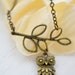Owl Necklace, Branch Necklace, Tree Branch, Owl Jewelry Necklace, Leaf Pendant, Owl Charm NecklaceOwl Necklace, Branch Necklace, Tree Branch